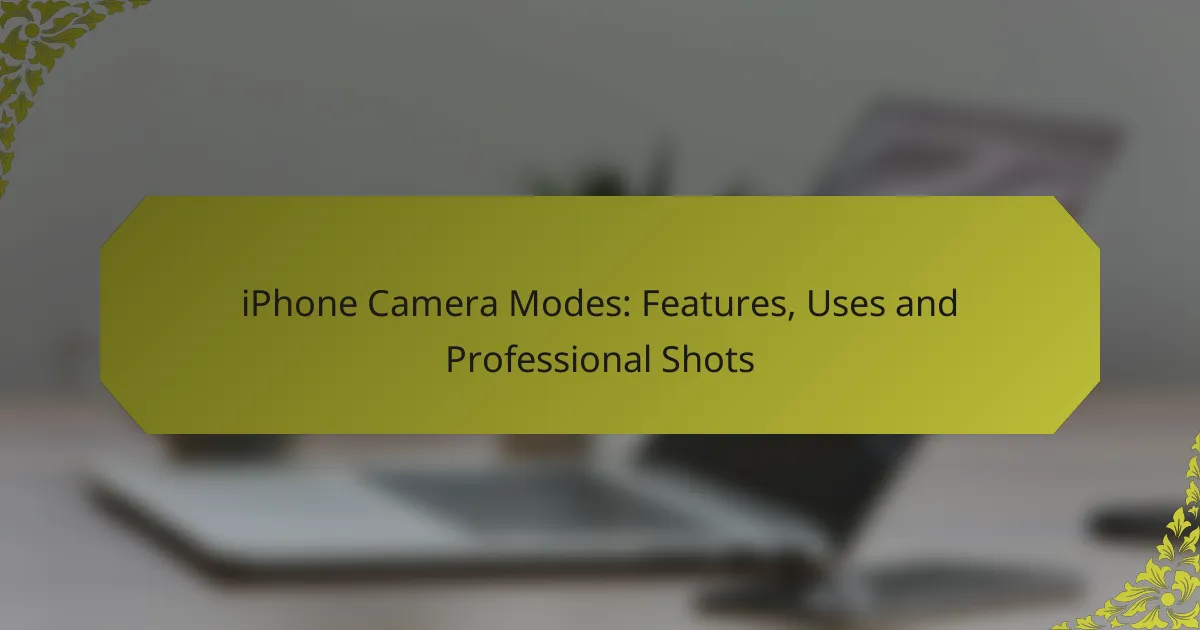 iPhone Camera Modes: Features, Uses and Professional Shots