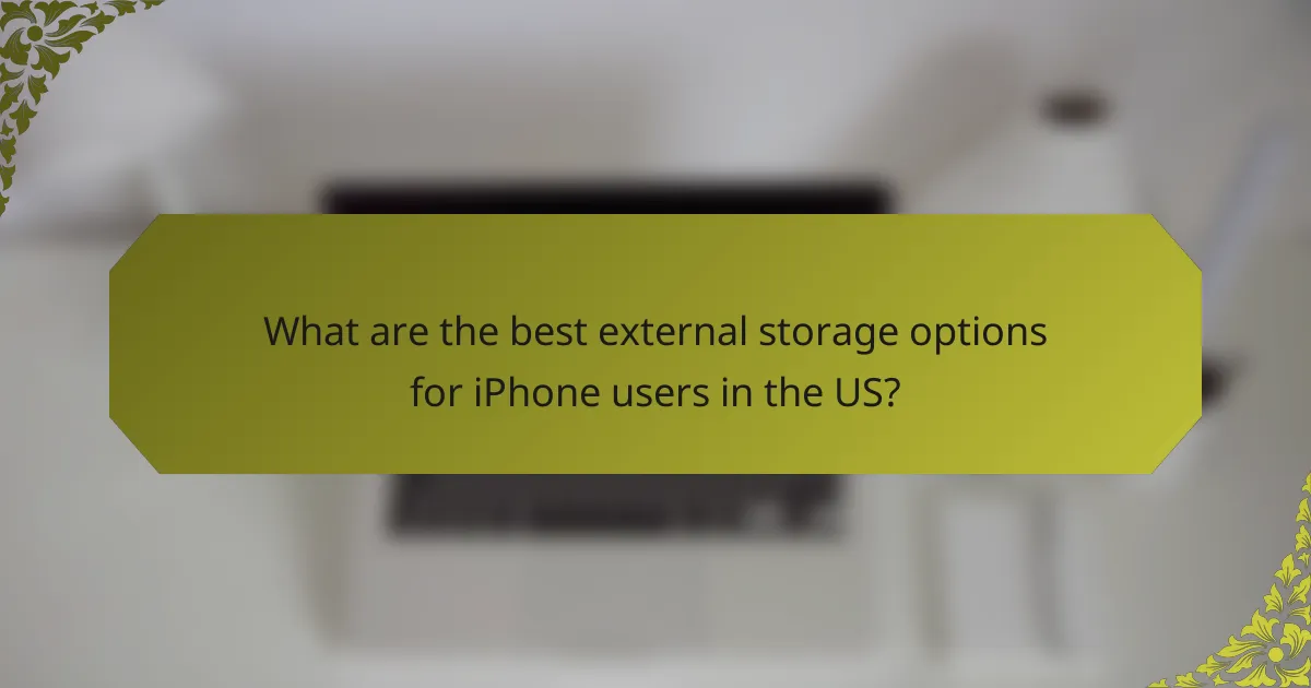 What are the best external storage options for iPhone users in the US?