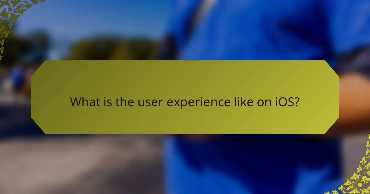 What is the user experience like on iOS?