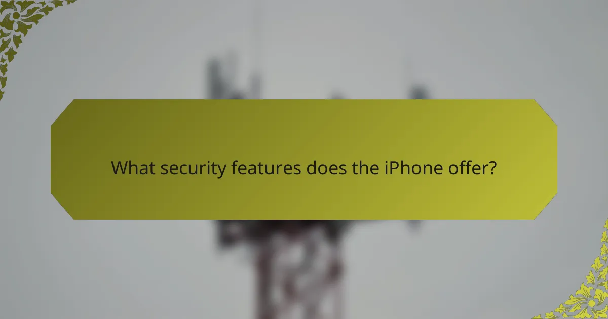 What security features does the iPhone offer?